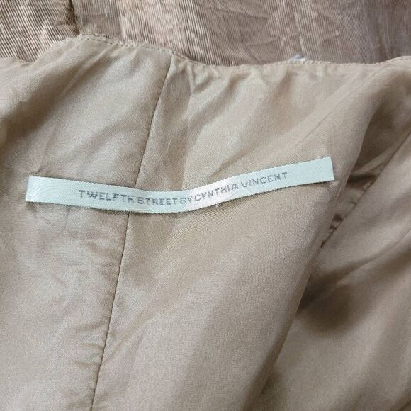 Twelfth Street by Cynthia Vincent bronze gold metallic dress strapless corset mi - Picture 14 of 14